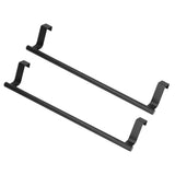 2Pcs Towel Rack Black Hangable Punch Free Nail Free Cabinet Door Towel Rack for Home Hotel36CM - Side View