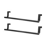 2Pcs Towel Rack Black Hangable Punch Free Nail Free Cabinet Door Towel Rack for Home Hotel36CM