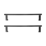 2Pcs Towel Rack Black Hangable Punch Free Nail Free Cabinet Door Towel Rack for Home Hotel36CM