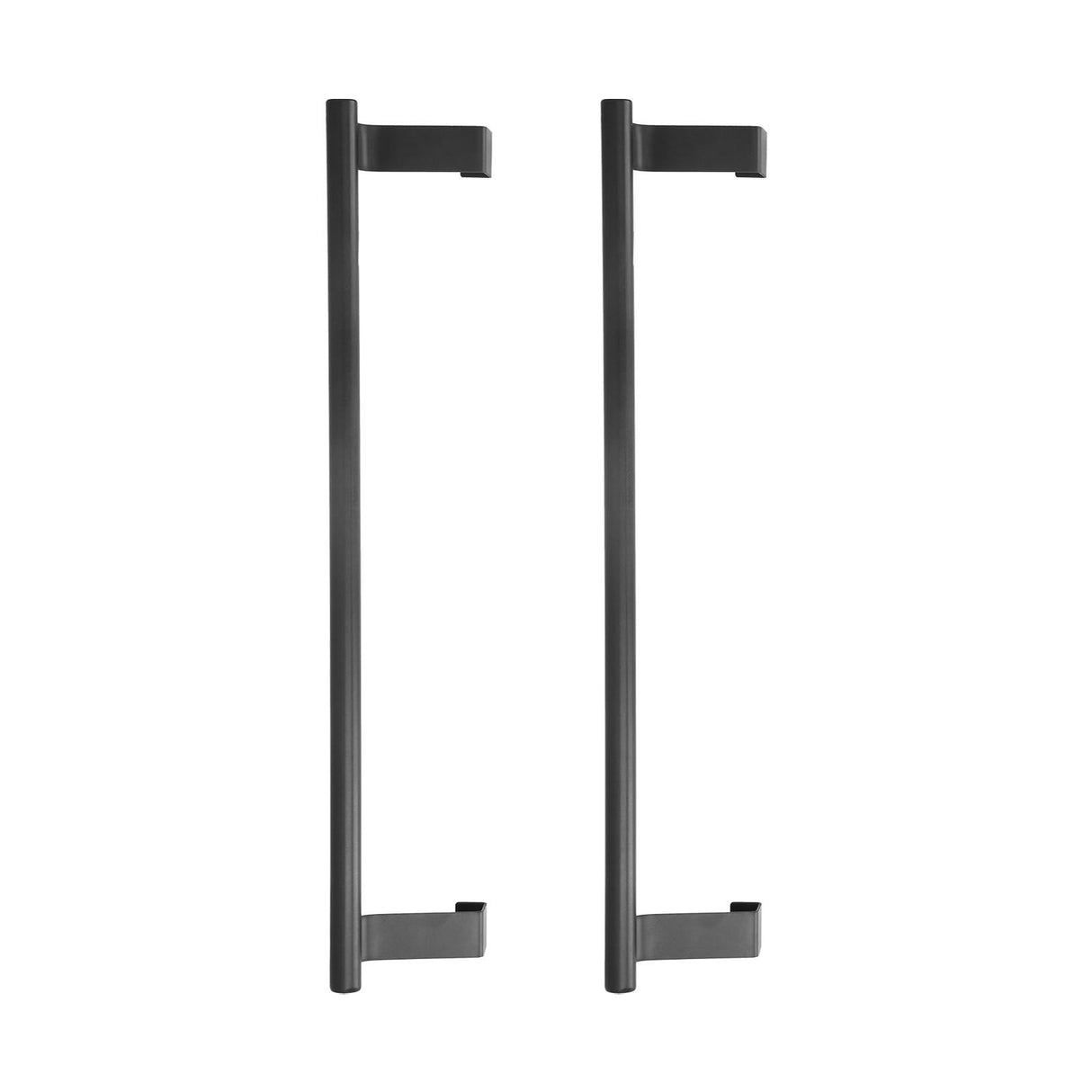 2Pcs Towel Rack Black Hangable Punch Free Nail Free Cabinet Door Towel Rack for Home Hotel36CM