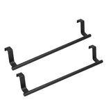 2Pcs Towel Rack Black Hangable Punch Free Nail Free Cabinet Door Towel Rack for Home Hotel36CM