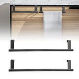 2Pcs Towel Rack Black Hangable Punch Free Nail Free Cabinet Door Towel Rack for Home Hotel36CM