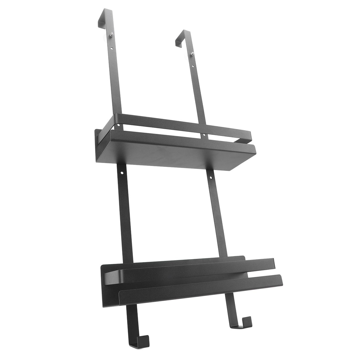 Wall Shower Shelf Large Space Metal Hanging Shower Organizer Rack with Suction Cup for Bathroom Toilet Type A Double Layer