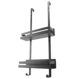 Wall Shower Shelf Large Space Metal Hanging Shower Organizer Rack with Suction Cup for Bathroom Toilet Type A Double Layer