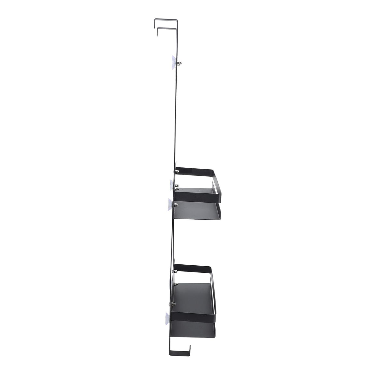 Wall Shower Shelf Large Space Metal Hanging Shower Organizer Rack with Suction Cup for Bathroom Toilet Type A Double Layer
