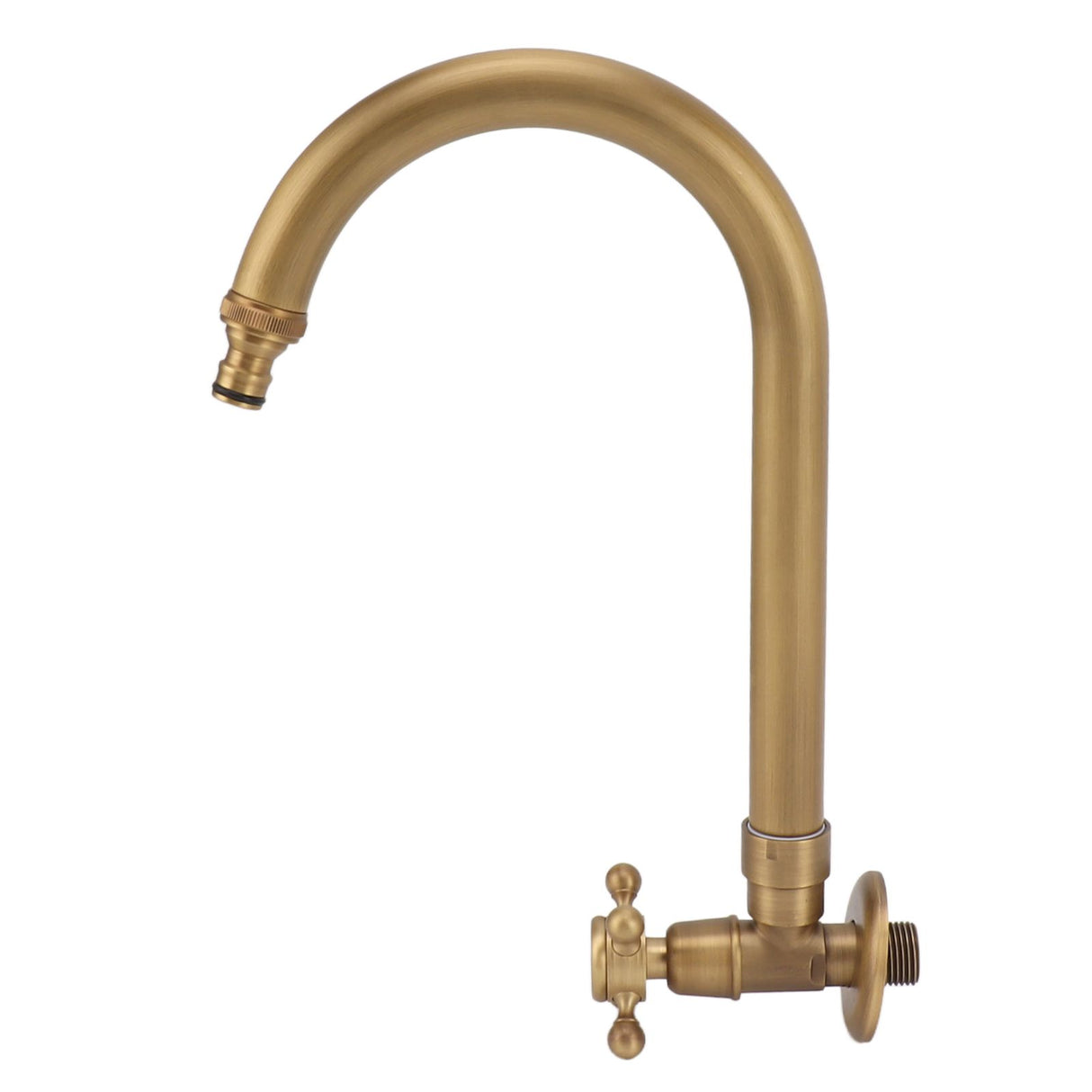 Garden Outdoor Faucet Antique In Wall Frost Crack Prevention 360 Degree Rotation Single Cold Water Faucet Tap Thin Mouth