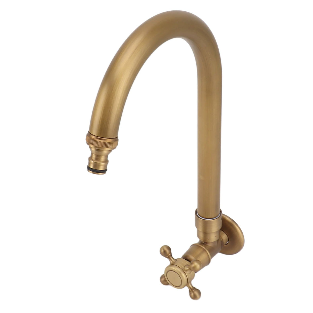 Garden Outdoor Faucet Antique In Wall Frost Crack Prevention 360 Degree Rotation Single Cold Water Faucet Tap Thin Mouth