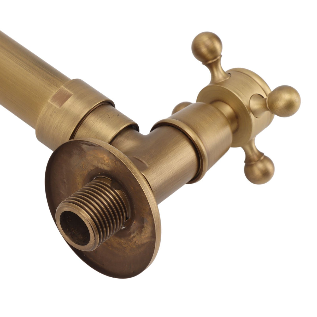 Garden Outdoor Faucet Antique In Wall Frost Crack Prevention 360 Degree Rotation Single Cold Water Faucet Tap Thin Mouth