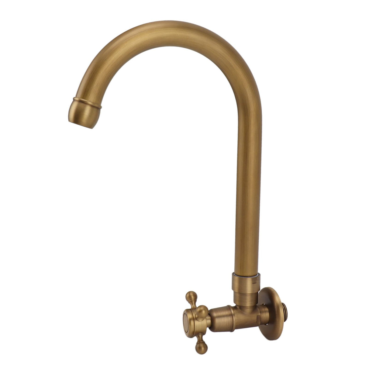 Garden Outdoor Faucet Antique In Wall Frost Crack Prevention 360 Degree Rotation Single Cold Water Faucet Tap Round Mouth