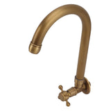 Garden Outdoor Faucet Antique In Wall Frost Crack Prevention 360 Degree Rotation Single Cold Water Faucet Tap Round Mouth - Close-Up Angle