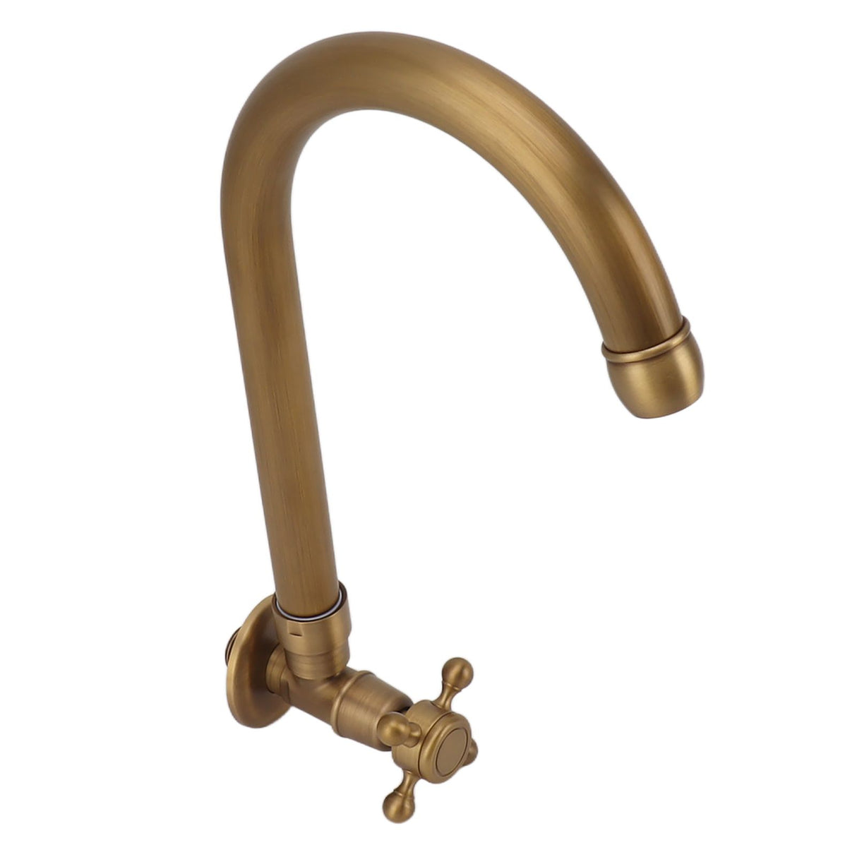 Garden Outdoor Faucet Antique In Wall Frost Crack Prevention 360 Degree Rotation Single Cold Water Faucet Tap Round Mouth