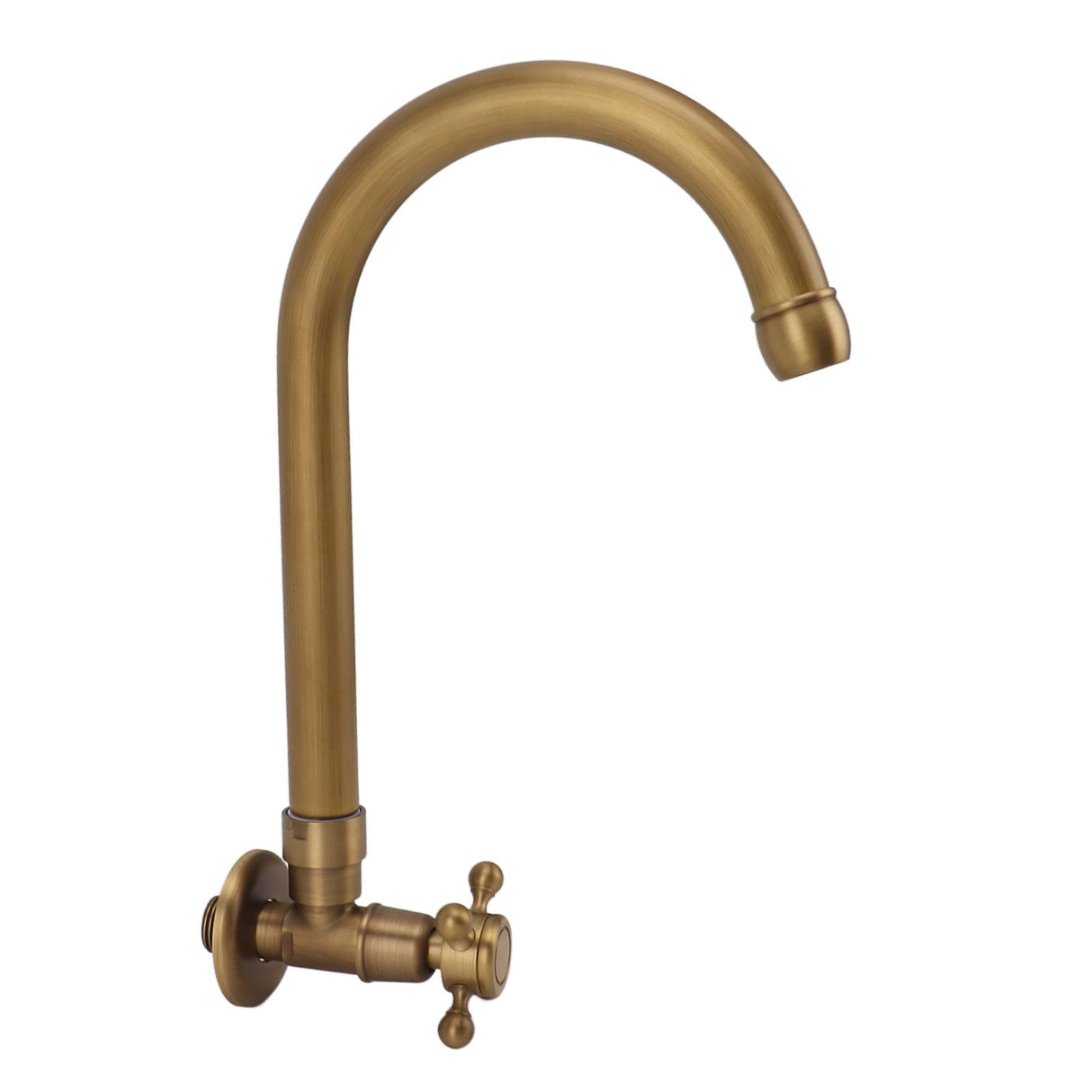 Garden Outdoor Faucet Antique In Wall Frost Crack Prevention 360 Degree Rotation Single Cold Water Faucet Tap Round Mouth