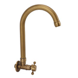 Garden Outdoor Faucet Antique In Wall Frost Crack Prevention 360 Degree Rotation Single Cold Water Faucet Tap Round Mouth