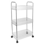 Kitchen Storage Rack Multifunctional 3 Tier Mobile Storage Cart for Bathroom Laundry Room Narrow Places S - 45-Degree Angle