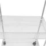 Kitchen Storage Rack Multifunctional 3 Tier Mobile Storage Cart for Bathroom Laundry Room Narrow Places S
