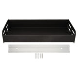 Floating Shelves Space Aluminum Wall Mounted Decorative Storage Shelf for Kitchen Bathroom Living Room Bedroom Black