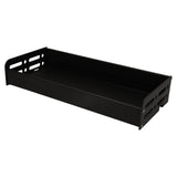 Floating Shelves Space Aluminum Wall Mounted Decorative Storage Shelf for Kitchen Bathroom Living Room Bedroom Black - Side View