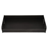 Floating Shelves Space Aluminum Wall Mounted Decorative Storage Shelf for Kitchen Bathroom Living Room Bedroom Black - Rear View