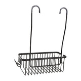 Over The Toilet Storage Shelf Large Capacity Aluminum Toilet Storage Basket Metal Bathroom Storage Organizer Black - Side View