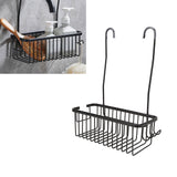 Over The Toilet Storage Shelf Large Capacity Aluminum Toilet Storage Basket Metal Bathroom Storage Organizer Black