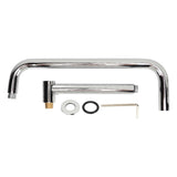 Shower Head Extension with Flange S Shape Shower Arm Wall Mount Rotatable Stainless Steel Shower Pipe for Bathroom Electroplate