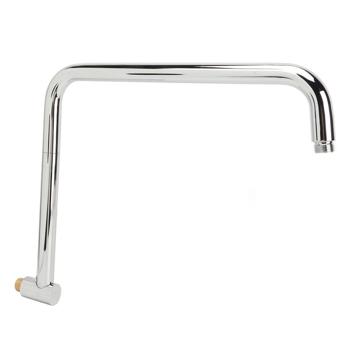 Shower Head Extension with Flange S Shape Shower Arm Wall Mount Rotatable Stainless Steel Shower Pipe for Bathroom Electroplate