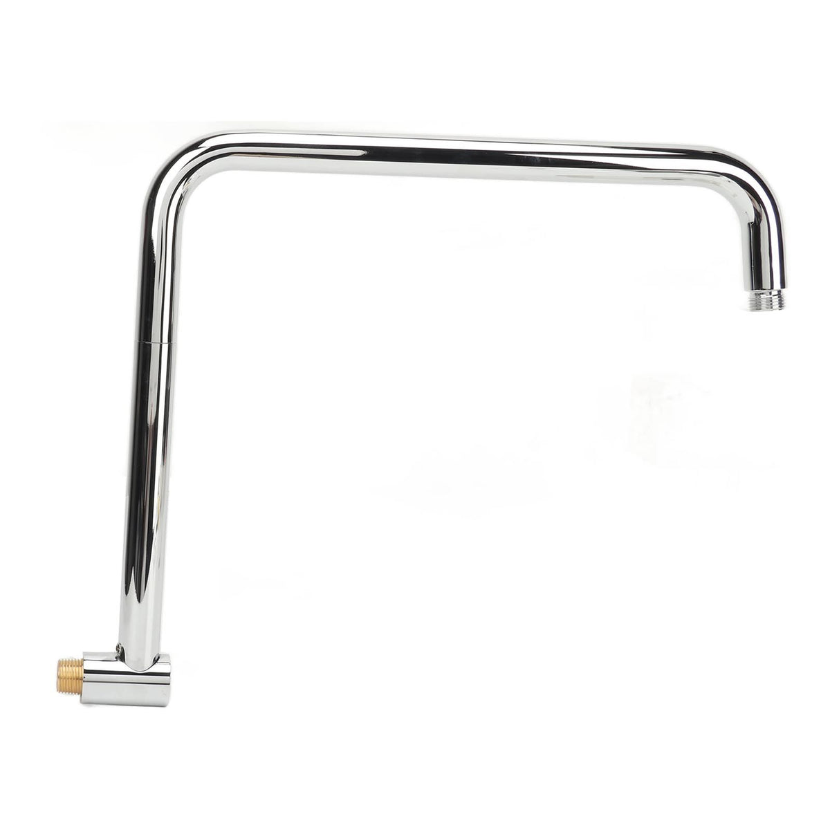 Shower Head Extension with Flange S Shape Shower Arm Wall Mount Rotatable Stainless Steel Shower Pipe for Bathroom Electroplate