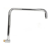 Shower Head Extension with Flange S Shape Shower Arm Wall Mount Rotatable Stainless Steel Shower Pipe for Bathroom Electroplate