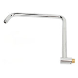 Shower Head Extension with Flange S Shape Shower Arm Wall Mount Rotatable Stainless Steel Shower Pipe for Bathroom Electroplate