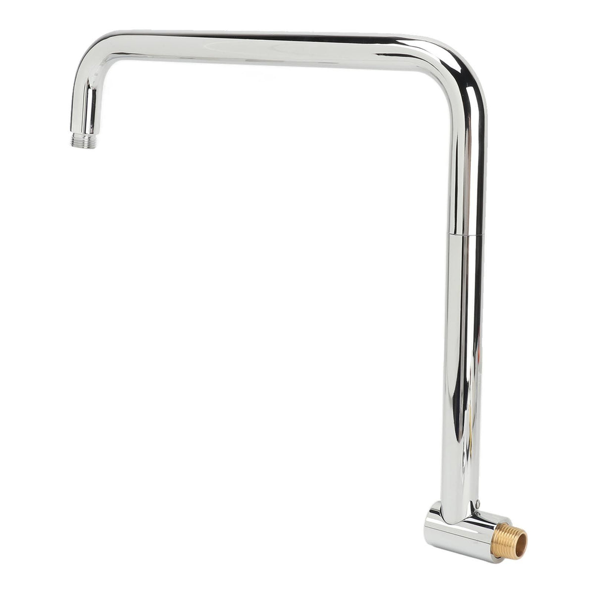 Shower Head Extension with Flange S Shape Shower Arm Wall Mount Rotatable Stainless Steel Shower Pipe for Bathroom Electroplate