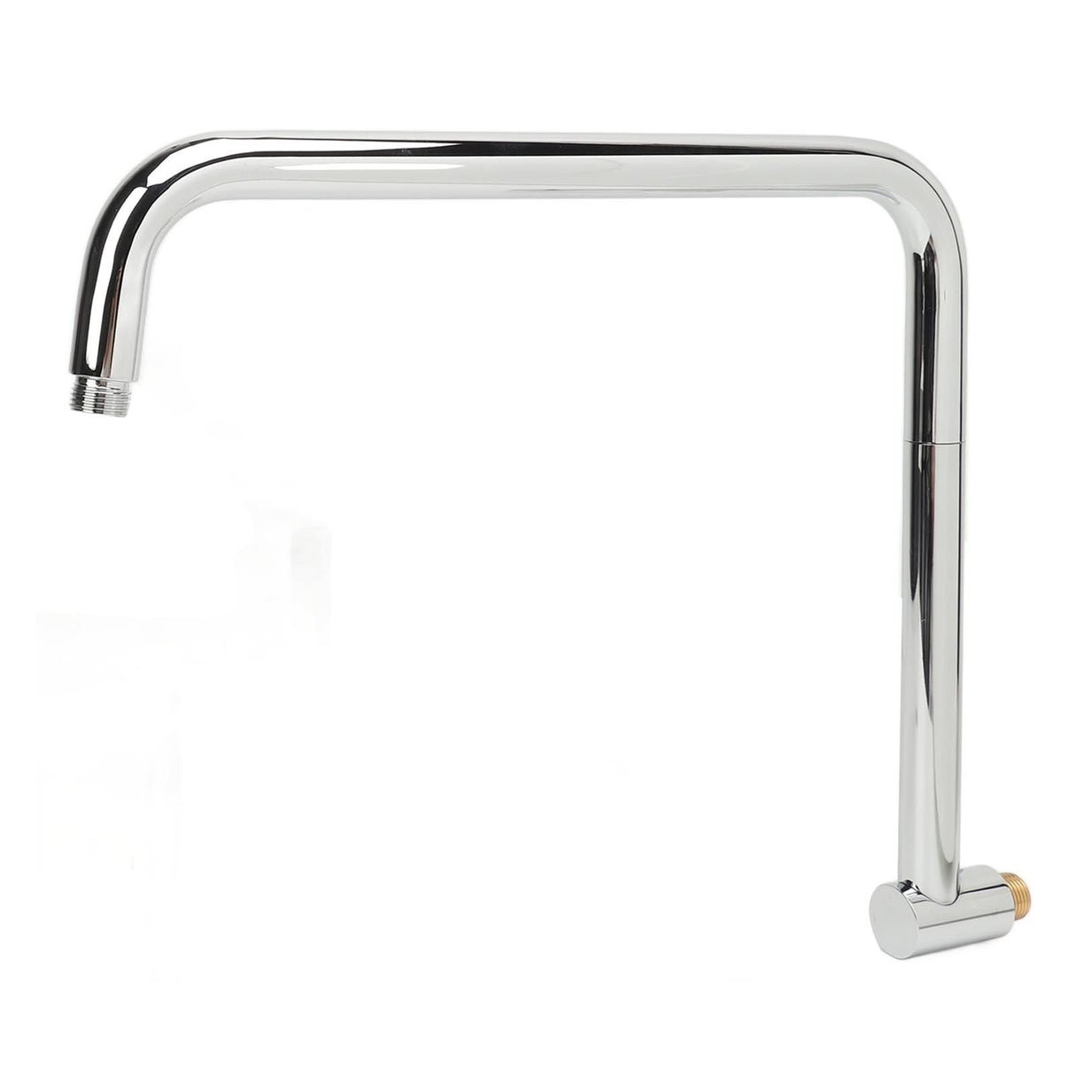 Shower Head Extension with Flange S Shape Shower Arm Wall Mount Rotatable Stainless Steel Shower Pipe for Bathroom Electroplate