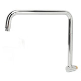 Shower Head Extension with Flange S Shape Shower Arm Wall Mount Rotatable Stainless Steel Shower Pipe for Bathroom Electroplate - Low Angle