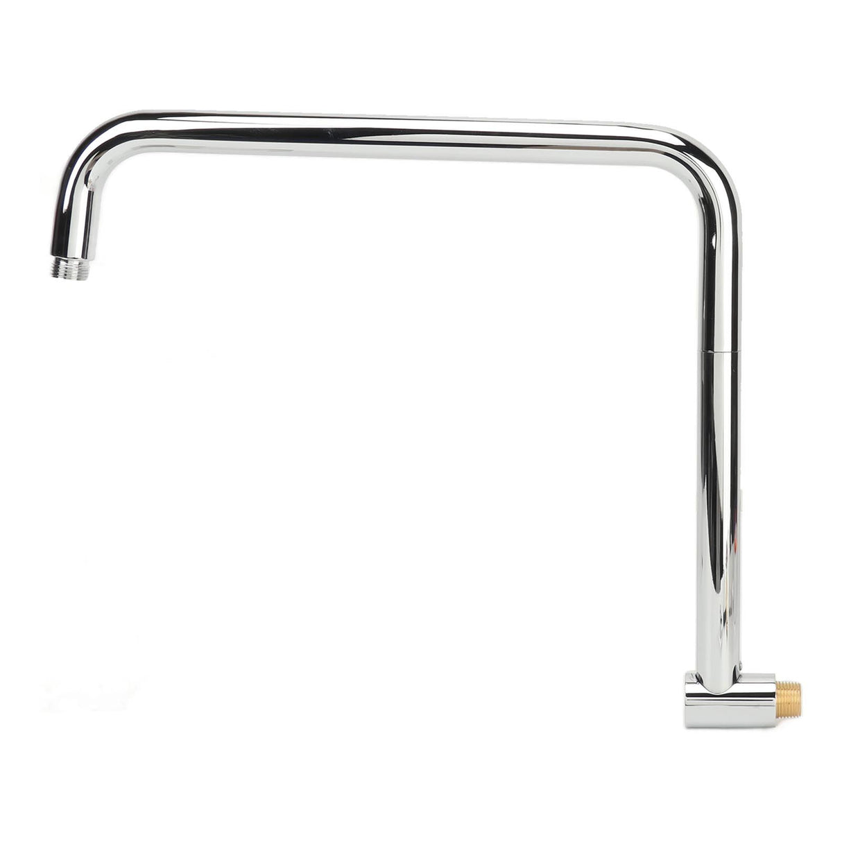 Shower Head Extension with Flange S Shape Shower Arm Wall Mount Rotatable Stainless Steel Shower Pipe for Bathroom Electroplate