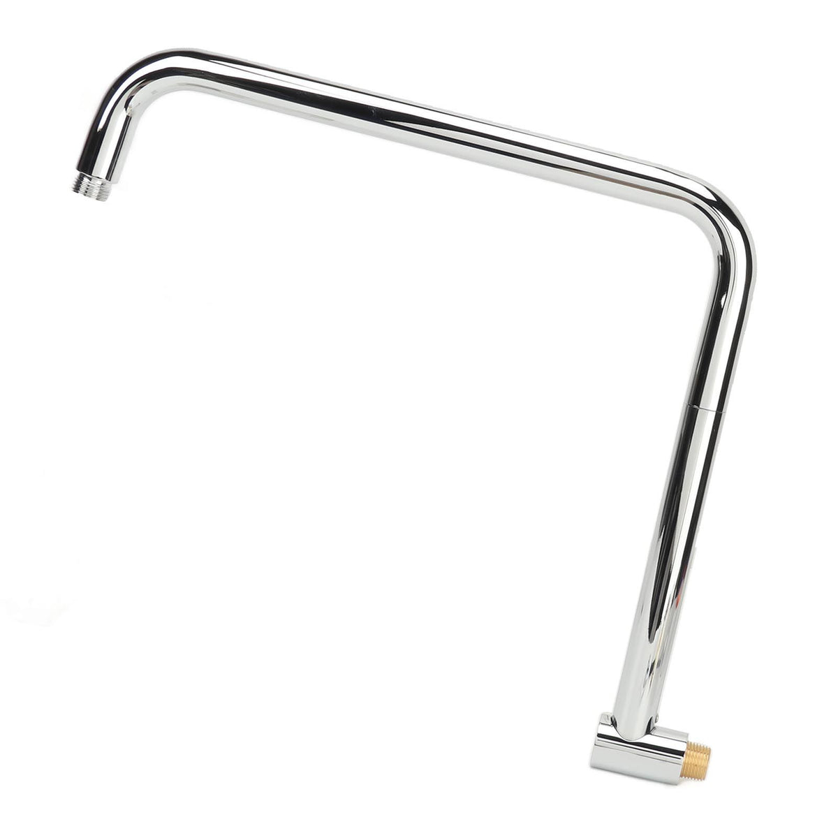 Shower Head Extension with Flange S Shape Shower Arm Wall Mount Rotatable Stainless Steel Shower Pipe for Bathroom Electroplate