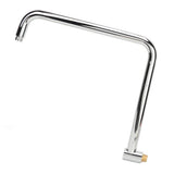 Shower Head Extension with Flange S Shape Shower Arm Wall Mount Rotatable Stainless Steel Shower Pipe for Bathroom Electroplate