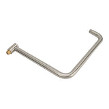 Shower Head Extension with Flange S Shape Shower Arm Wall Mount Rotatable Stainless Steel Shower Pipe for Bathroom Brushed