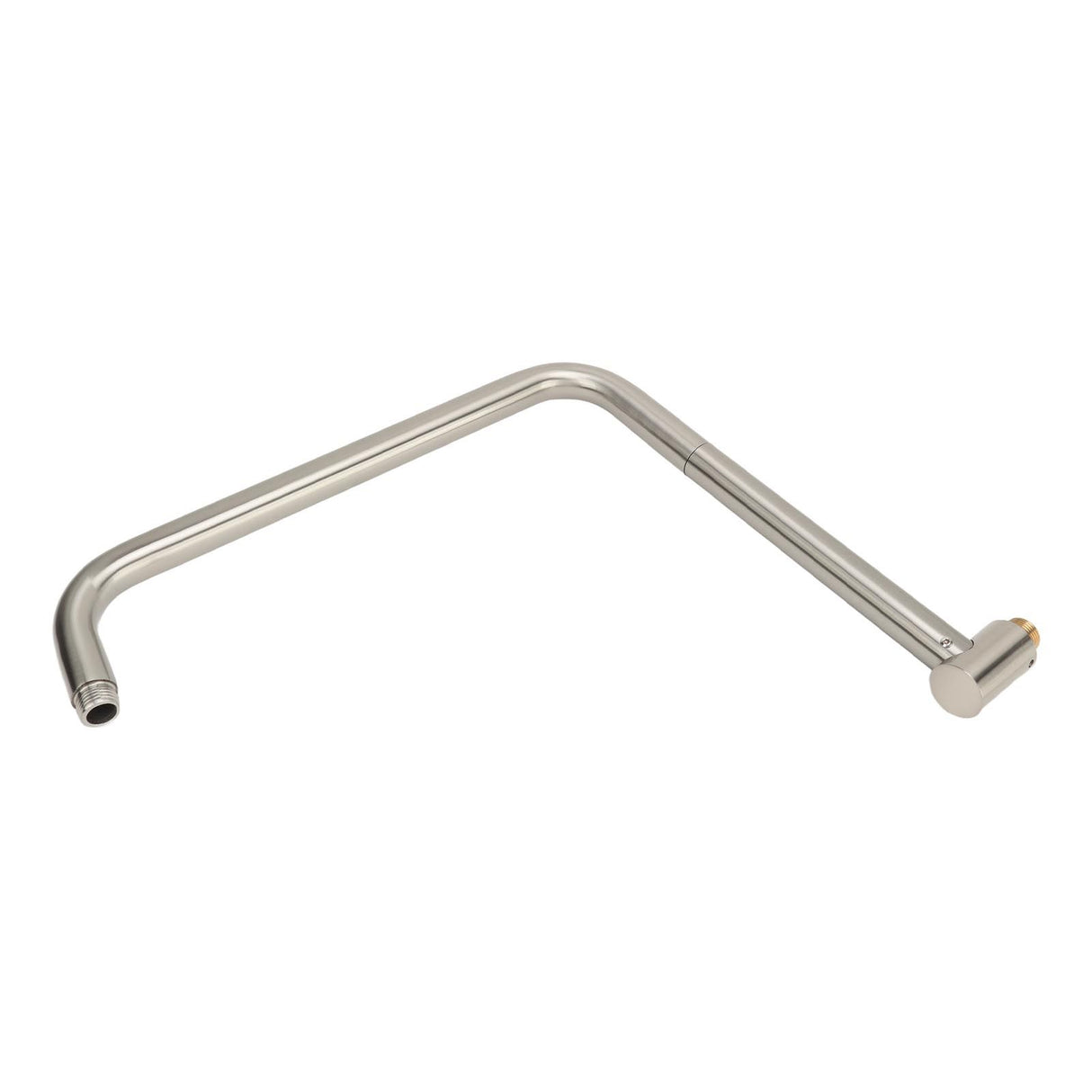 Shower Head Extension with Flange S Shape Shower Arm Wall Mount Rotatable Stainless Steel Shower Pipe for Bathroom Brushed