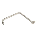 Shower Head Extension with Flange S Shape Shower Arm Wall Mount Rotatable Stainless Steel Shower Pipe for Bathroom Brushed - Extra Image