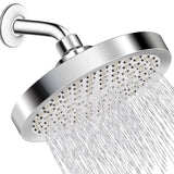 High Pressure Rain Shower Head Water Conservation Bathroom Shower Head for Household Hotel 6 Inch Silver