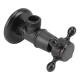 Solid Brass Angle Stop Valve Retro Thickened Cold Hot Triangle Valve Explosion Proof Water Shut Off Valve Black