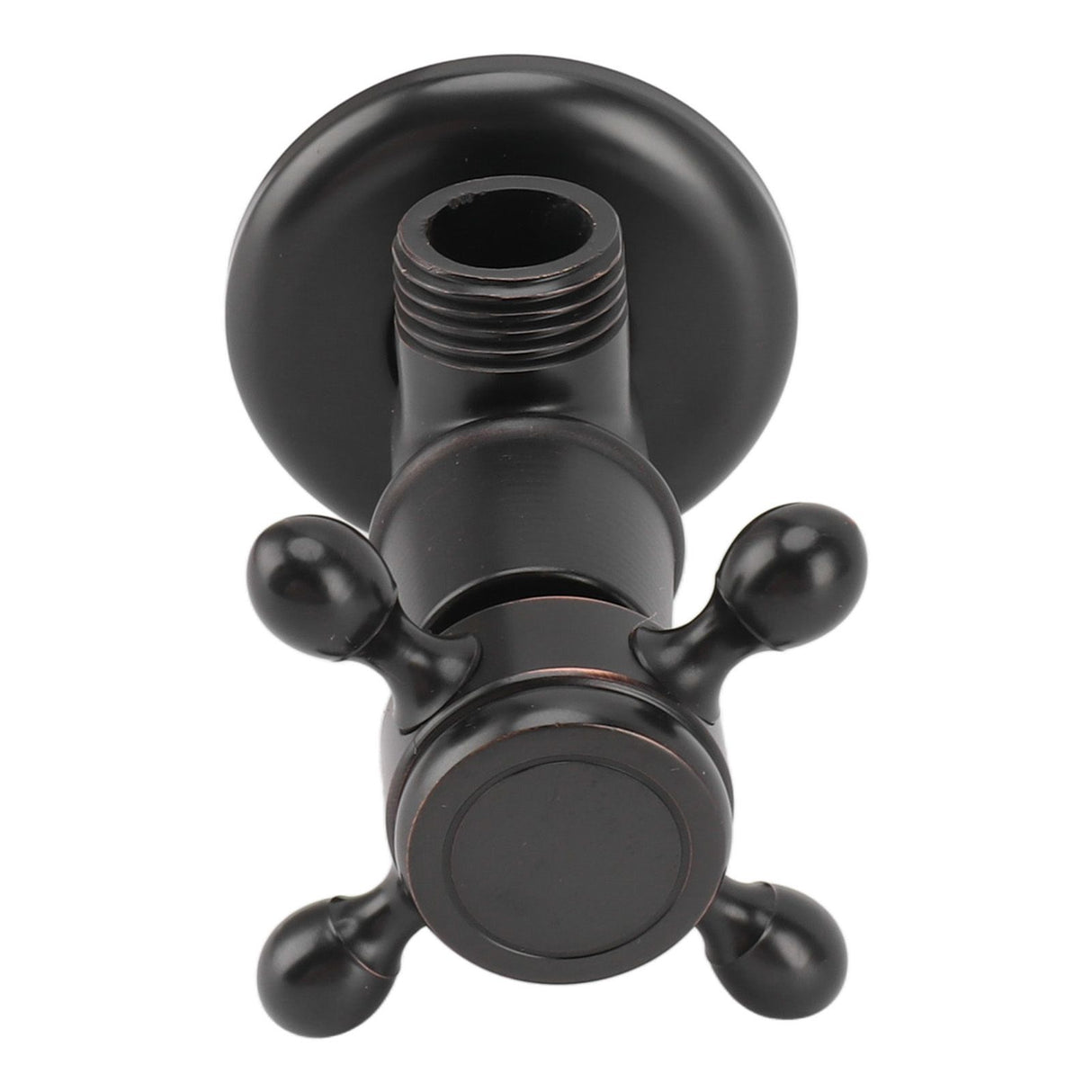 Solid Brass Angle Stop Valve Retro Thickened Cold Hot Triangle Valve Explosion Proof Water Shut Off Valve Black
