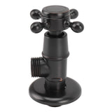 Solid Brass Angle Stop Valve Retro Thickened Cold Hot Triangle Valve Explosion Proof Water Shut Off Valve Black - 45-Degree Angle