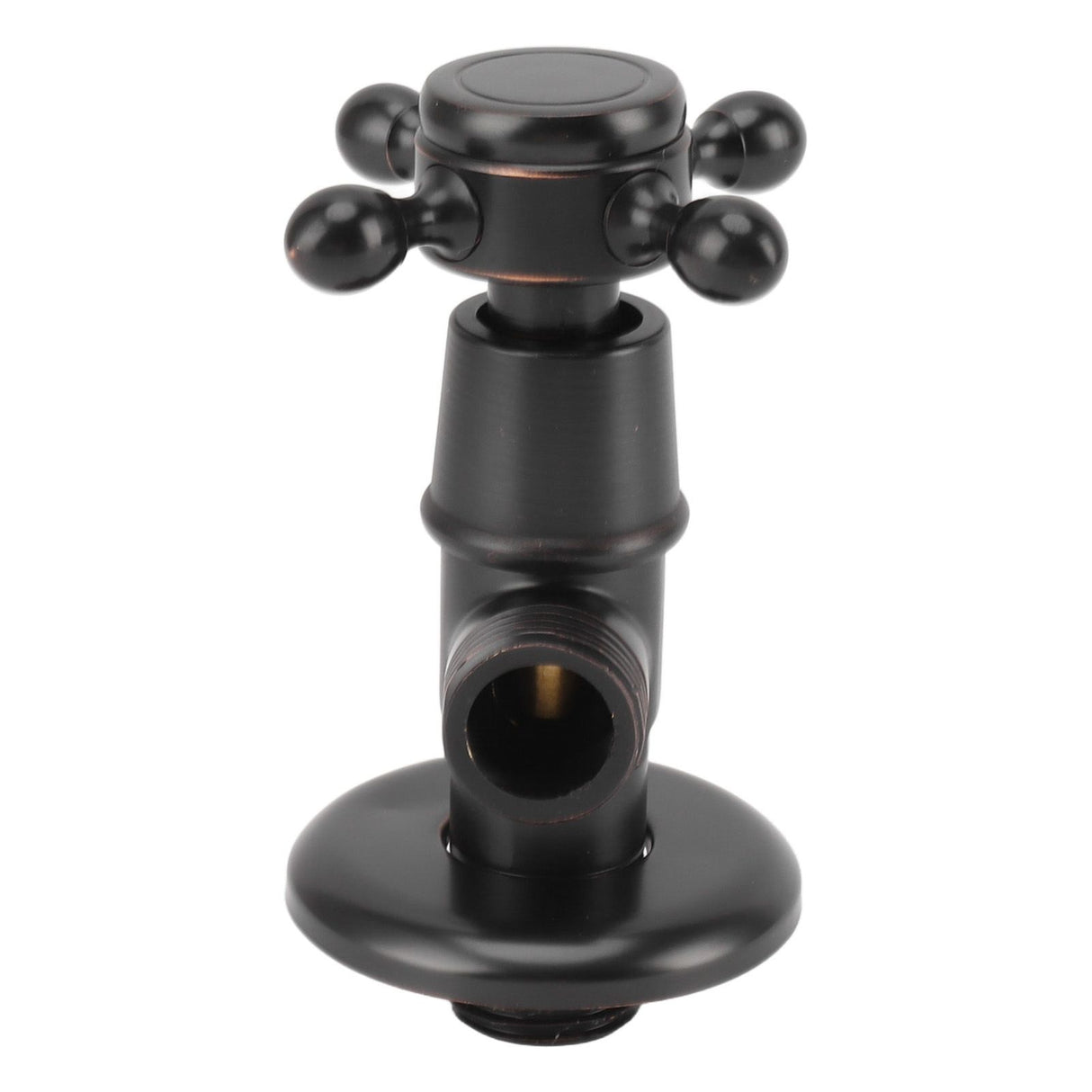 Solid Brass Angle Stop Valve Retro Thickened Cold Hot Triangle Valve Explosion Proof Water Shut Off Valve Black