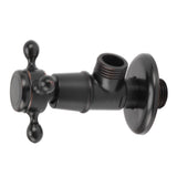 Solid Brass Angle Stop Valve Retro Thickened Cold Hot Triangle Valve Explosion Proof Water Shut Off Valve Black
