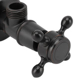 Solid Brass Angle Stop Valve Retro Thickened Cold Hot Triangle Valve Explosion Proof Water Shut Off Valve Black