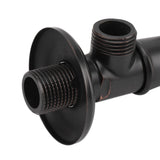 Solid Brass Angle Stop Valve Retro Thickened Cold Hot Triangle Valve Explosion Proof Water Shut Off Valve Black