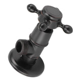 Solid Brass Angle Stop Valve Retro Thickened Cold Hot Triangle Valve Explosion Proof Water Shut Off Valve Black - Extra Image