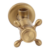 Solid Brass Angle Stop Valve Retro Thickened Cold Hot Triangle Valve Explosion Proof Water Shut Off Valve Antique - Top-Down View