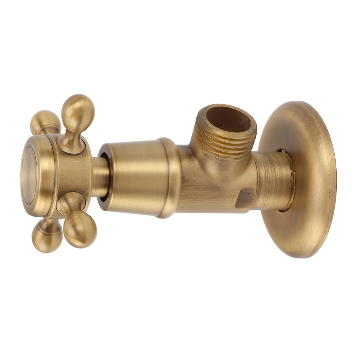 Solid Brass Angle Stop Valve Retro Thickened Cold Hot Triangle Valve Explosion Proof Water Shut Off Valve Antique