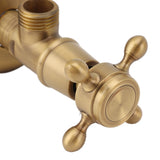Solid Brass Angle Stop Valve Retro Thickened Cold Hot Triangle Valve Explosion Proof Water Shut Off Valve Antique - Extra Image